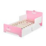 Kinderbett Schwan Braun - Pink - Weiß - Holzwerkstoff - Kunststoff - 77 x 60 x 143 cm