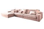 Ecksofa LANA XL Sofa Cord Recamiere Pink - Ecke davorstehend links