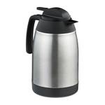 Carafe en acier inoxydable 1,5 L Noir - Argenté - Métal - Matière plastique - 18 x 25 x 13 cm