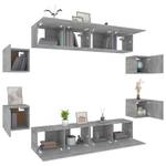 TV-Schrank 8er Set D420 Grau - Tiefe: 80 cm