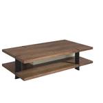 Table basse rectangulaire en Noyer Marron - Bois manufacturé - 140 x 35 x 80 cm