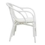 Fauteuil en rotin laqué blanc Blanc - Rotin - 56 x 79 x 63 cm