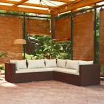 Garten-Lounge-Set (5-teilig) 3013632-15 Braun - Creme - Weiß