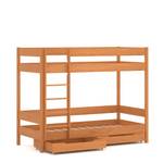 Etagenbett Massivholz&MDF 180x80 Teak Teak Dekor - 87 x 187 cm