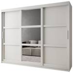 SCHWEBETÜRENSCHRANK MIROR Breite: 250 cm - Silber