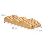 Messerblock Bambus für Schublade Breite: 12 cm