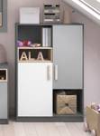 Highboard POK Grau - Holzwerkstoff - 90 x 130 x 40 cm