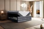 Boxspringbett CELESTIA-Z Steingrau - Breite: 140 cm - H3