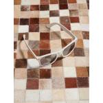 Tapis kilim DANO Marron - Fourrure véritable - 80 x 5 x 150 cm