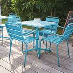 Gartentisch-Set und 4 Sessel Palavas Blau