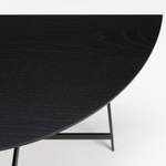 Console demi-lune noire 83x35cm Noir - Métal - 35 x 70 x 83 cm