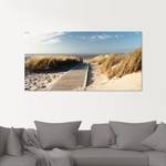 Glasbild Nordseestrand auf Langeoog 125 x 50 cm