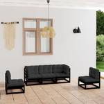 Garten-Lounge-Set 3009893-2 (5-teilig) Anthrazit - Schwarz