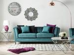 3-Sitzer Sofa GAULA Blau - Petrol - Silber