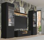 Vitrinenschrank ANETTE 60x44x190 Beige - Schwarz - Holzwerkstoff - Kunststoff - 60 x 190 x 44 cm