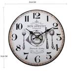 Horloge murale Trifoglio Blanc - Bois manufacturé - 4 x 34 x 34 cm