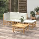 Salon de jardin 3028492-1 (lot de 4) Marron - Blanc crème - Blanc