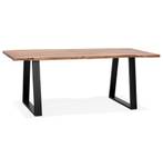 Table À Diner RAFA Beige - Bois massif - 95 x 77 x 200 cm