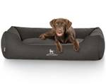 Hundebett Crispino mit Handwebcharakter Schwarz - 75 x 105 cm