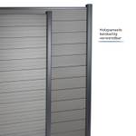 Sichtschutzzaun WPC Grau - Kunststoff - Holz teilmassiv - 180 x 3 x 180 cm