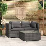 Salon de jardin (lot de 3) 3013629-6 Anthracite - Gris