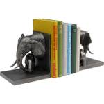 Buchstütze Elephant Family Grau - Metall - 21 x 19 x 33 cm