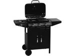 Gasgrill "Festa 4" - 4 Brenner, davon 1 Schwarz - Metall - 109 x 95 x 54 cm