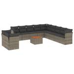 Gartensitzgruppe K355(12-tlg) Grau - Massivholz - 69 x 62 x 62 cm