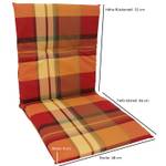 Sessel Hochlehnerauflage BASEL Orange - Gelb - Textil - 48 x 98 x 4 cm