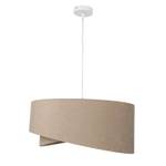 Lampe à suspension MADAN Beige - Blanc - Métal - Textile - 50 x 25 x 50 cm