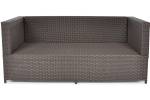 Gartensofa MALAGA 2 Braun - Rattan - 145 x 62 x 75 cm