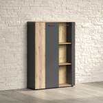 Vitrinenschrank Esteban Grau - Holzwerkstoff - 34 x 132 x 90 cm