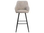 Tabouret de bar DARIEN Beige - Noir