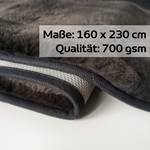 Hochflor Teppich MIA 160x230cm Graphit Grau - Textil - 230 x 3 x 160 cm