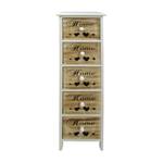 Chiffonnier RE6490 Blanc - Bois massif - 30 x 91 x 26 cm