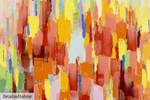 Acrylbild handgemalt Wet Paint Beige - Massivholz - Textil - 80 x 80 x 4 cm