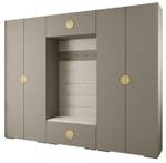 Garderobe Inova 4 Z9 Gold - Grau - Weiß - Gold