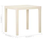 Table de jardin Blanc - Matière plastique - 79 x 72 x 79 cm