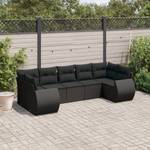 Gartensitzgruppe K6943(7-tlg) Schwarz - Massivholz - 34 x 53 x 55 cm