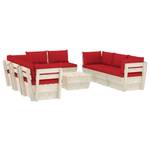 Mobilier de jardin (lot de 9) 3016490-22 Rouge