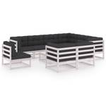 Salon de jardin (lot de 10) 3009834-2 Anthracite - Blanc