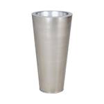 Runde Vase aus Zink-Titan Grau - Metall - 40 x 40 x 40 cm