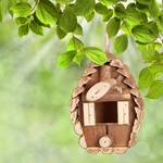 Mini nid d’oiseau en bois Marron - Bois manufacturé - 11 x 25 x 8 cm