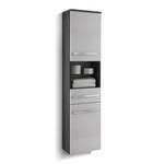 Armoire colonne Halifax - pin - Anthracite / blanc brillant