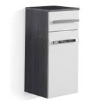 Armoire basse Halifax Pin anthracite / blanc brillant