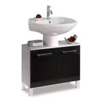 Set da bagno Hamilton (3 pezzi) Color argento/Nero lucido