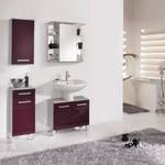 Badezimmerset Hamilton (4-teilig) silber/aubergine Hochglanz