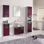 Meuble sous lavabo Hamilton Argenté / Aubergine brillant