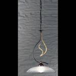 Lampada a sospensione Amabile Metallo/Vetro - Bronzo/Bianco - 1 luce