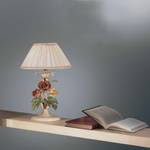 Lampe de bureau Roseto Blanc - Métal - Textile - Hauteur : 38 cm